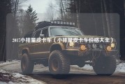 2017小排量皮卡车（小排量皮卡车价格大全）