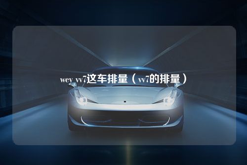 wey vv7这车排量（vv7的排量）