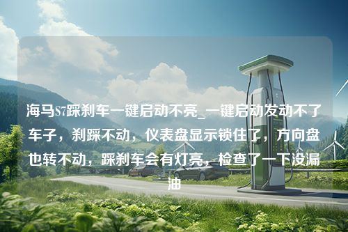 海马S7踩刹车一键启动不亮_一键启动发动不了车子，刹踩不动，仪表盘显示锁住了，方向盘也转不动，踩刹车会有灯亮，检查了一下没漏油